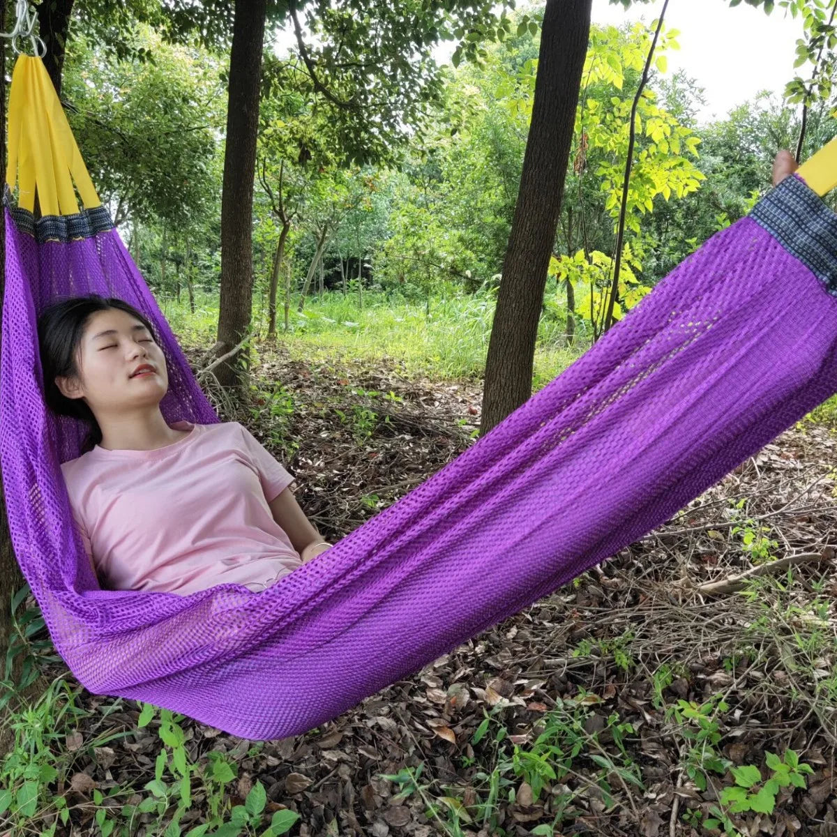 1pcs，Portable outdoor sports hammock, camping and hiking hammock, used for outdoor sports, terraces, gardens, courtyards, etc