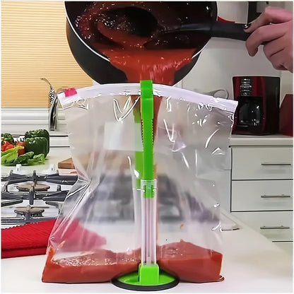 The Ultimate Kitchen Gadget: Plastic Bag Holder, Sandwich Holder, Food Storage Bag Clip, and More!