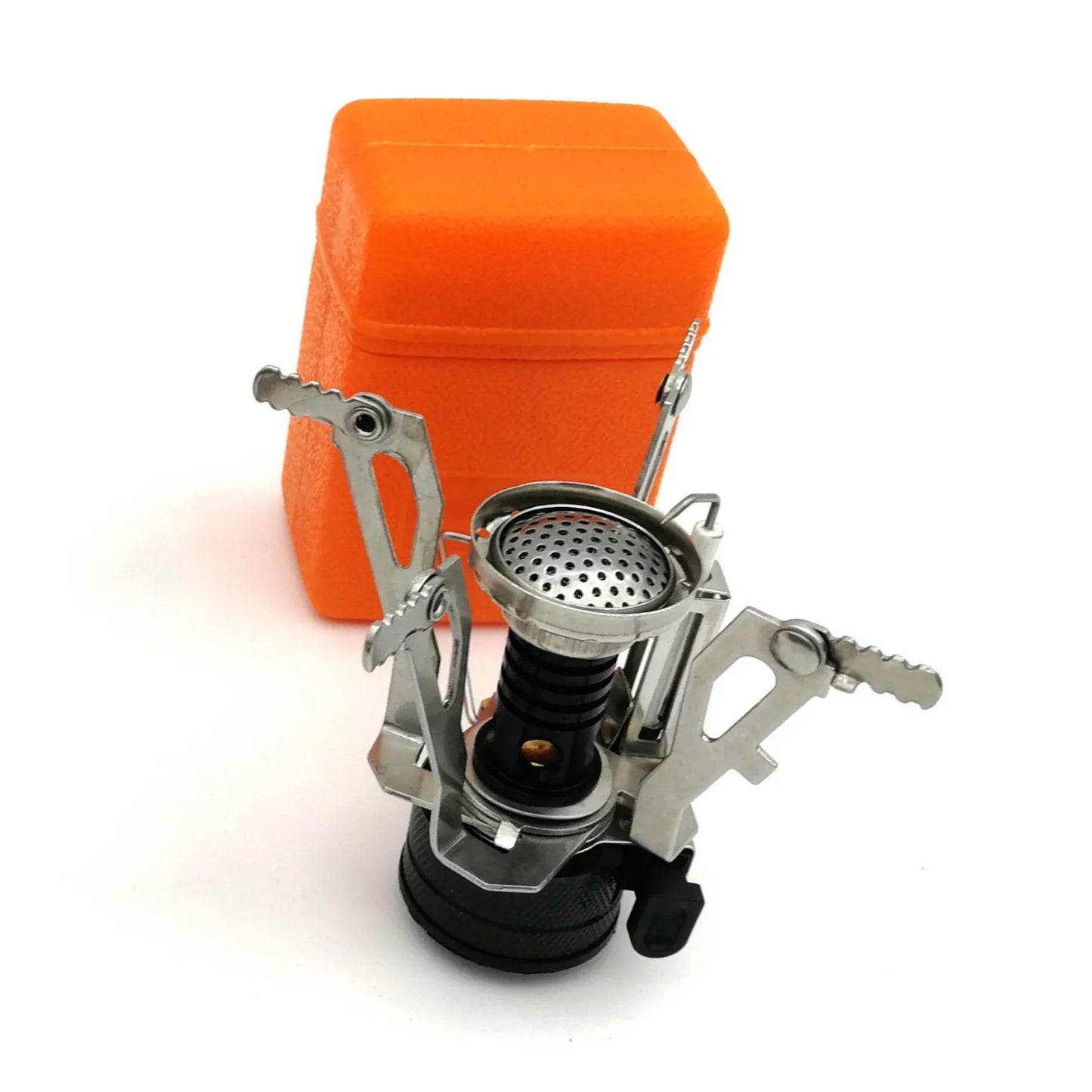 Portable Outdoor Camping Stoves Backpacking Gas Stove with Piezo Ignition Stable Support Wind-Resistance Camp Stove for Cooking