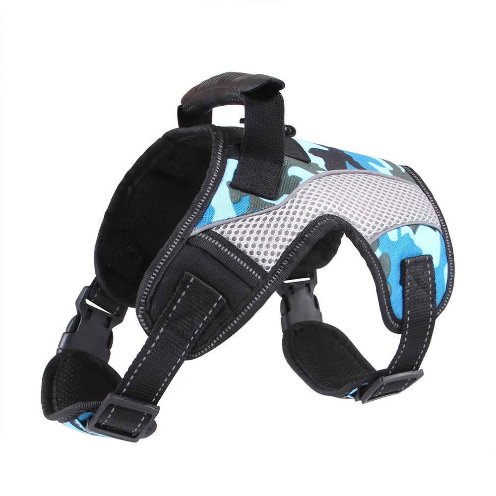 Dog Harness No-Pull Pet Harness with Leash Clips Adjustable Soft Padded Dog Vest with Easy Control Handle for Large Dogs