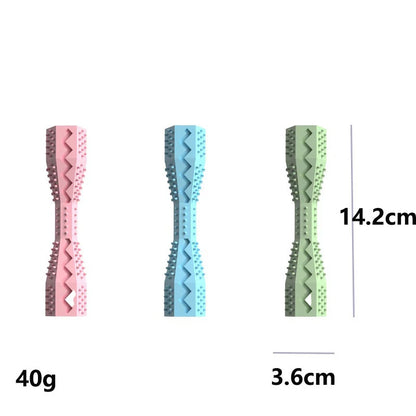 Pet Supplies Dog Chew Stick Bite Resistant Pet Fun Leaky Food TPR Material Dog Toothbrush Grinding Teeth Cleaning Stick