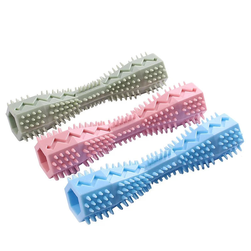 Pet Supplies Dog Chew Stick Bite Resistant Pet Fun Leaky Food TPR Material Dog Toothbrush Grinding Teeth Cleaning Stick