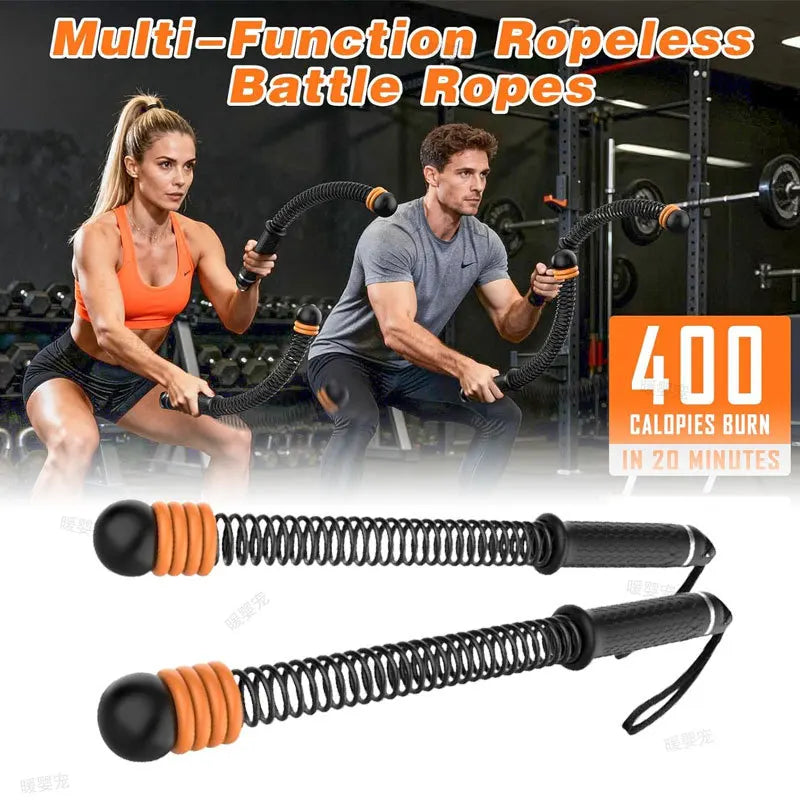 Full Body Workout Fitness Training Rope Equipment Adjustable Resistance Ropeless Battle Rope Ropeless Battle Rope for Home Gym