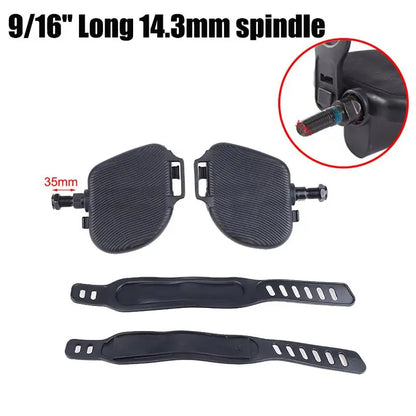 Fitness Bike Pedals 1 Pair Non Slip Surface With Adjustable Straps for Exercise Equipment Home Workout