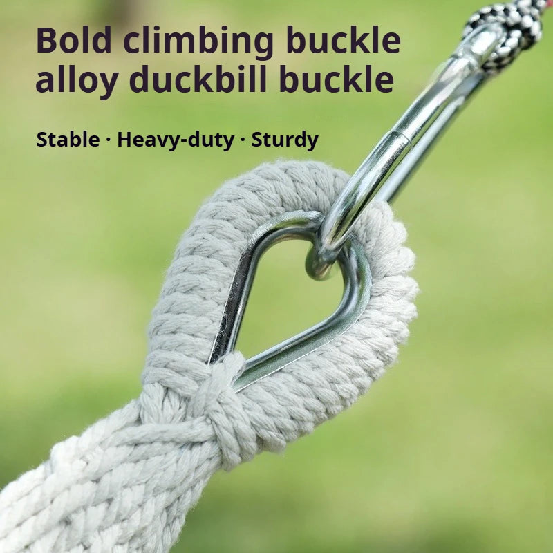 Hammock outdoor swing, anti - rollover for outdoor picnic, beach camping. Suitable for indoor use at home, for single or double