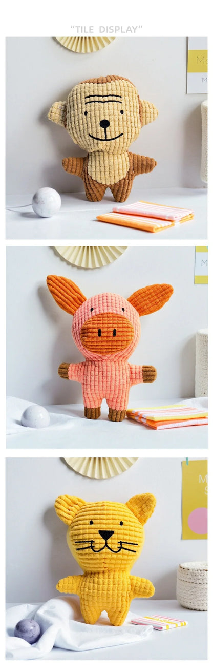 Pet Supplies: Durable Chew-Resistant Corn Plush Toys for Cats and Dogs, with Sound and Various Cartoon Designs