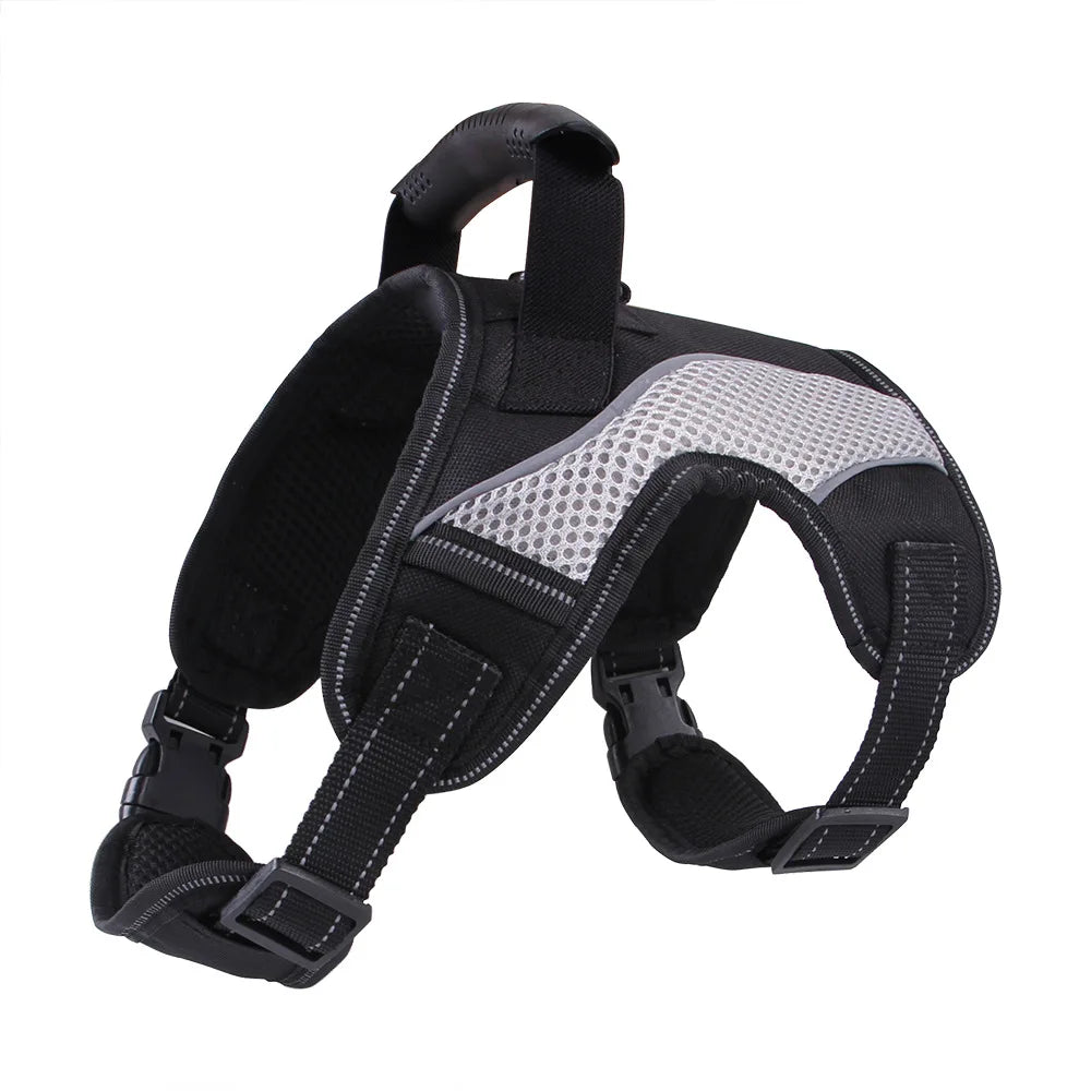 Dog Harness No-Pull Pet Harness with Leash Clips Adjustable Soft Padded Dog Vest with Easy Control Handle for Large Dogs