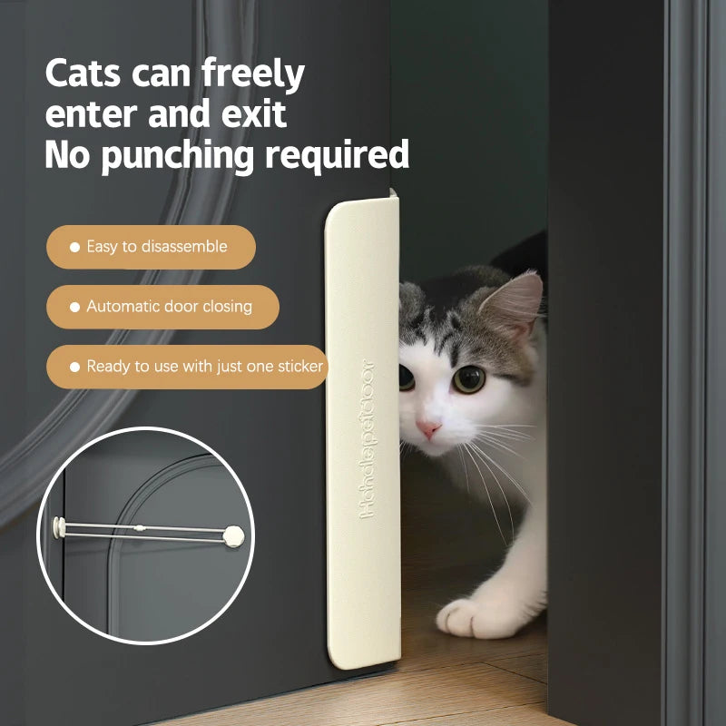 Pet Special Door Opener 1Set Cat Handle Controllable Access Direction Pet Door Bathroom Pet Training Accessories Pet Supplies