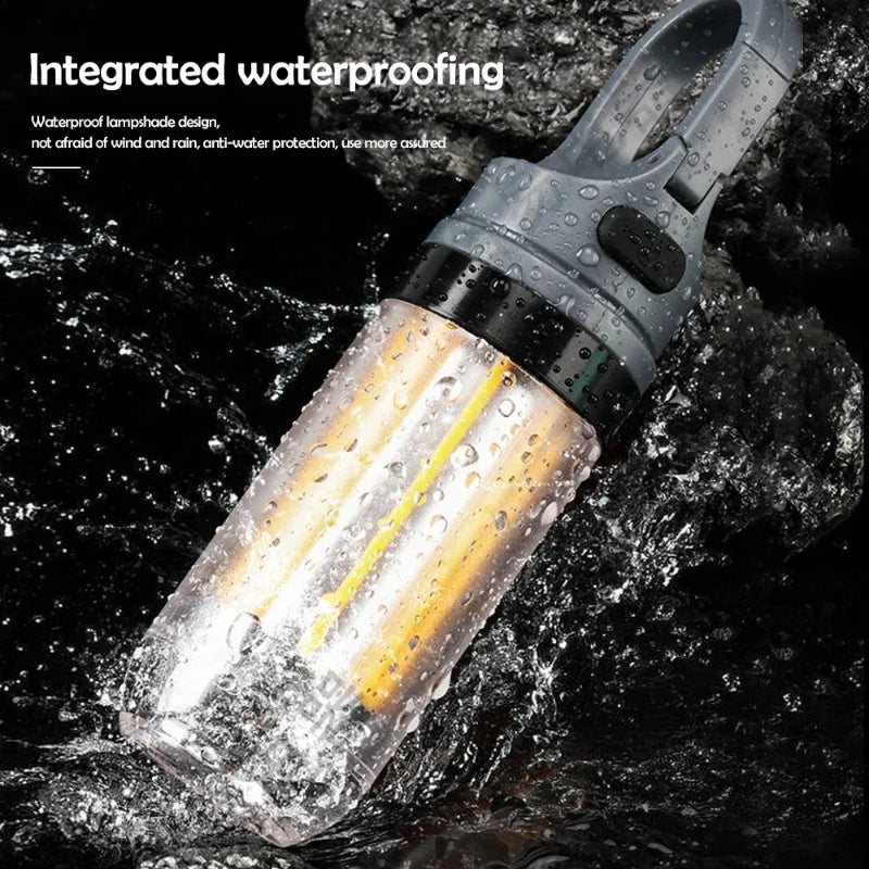 LED Camping Lantern Rechargeable Portable Flashlight Work Light 5  Modes Lighting Hanging Tent Lamp 8 Light Filaments Outdoor