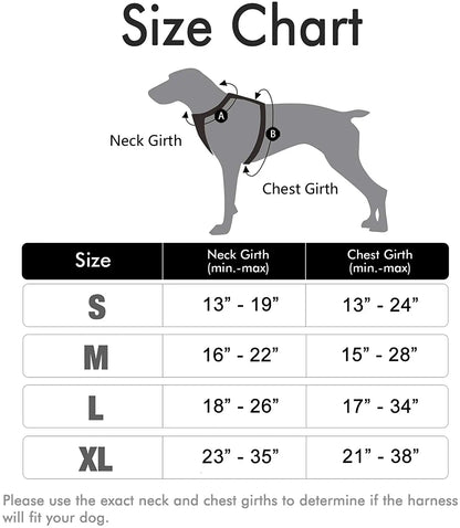 Dog Harness No-Pull Pet Harness with Leash Clips Adjustable Soft Padded Dog Vest with Easy Control Handle for Large Dogs