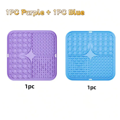Pet Lick Silicone Mat Dogs Pet Slow Food Plate for Dog Bathing Distraction Silicone Dog Sucker Food Training Dog Feeder Supplies