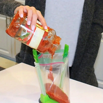The Ultimate Kitchen Gadget: Plastic Bag Holder, Sandwich Holder, Food Storage Bag Clip, and More!